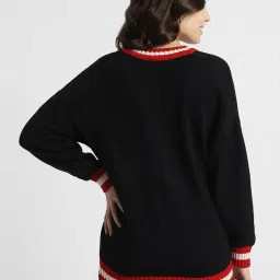 Forever 21 Black Cotton Printed Sweater image 2