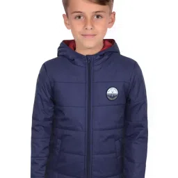 Allen Solly Junior Navy Logo Full Sleeves Jacket image 1