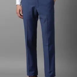 Louis Philippe Navy Slim Fit Trousers image 1