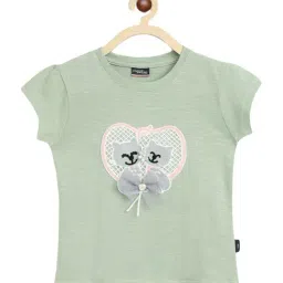 lil tomatoes Li'l Tomatoes Kids Olive Green Cotton Applique Top-picture-17