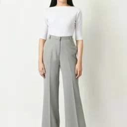 Exude Grey Plain Trousers image 1