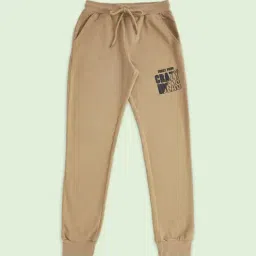Pantaloons Junior Beige Cotton Printed Trackpants-image-64