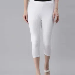 Kryptic White & Green Cotton Capris - Pack Of 2 image 2