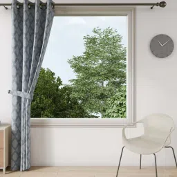 Ddecor Live Beautiful Blue Polyester 7 ft Door Curtain image 2