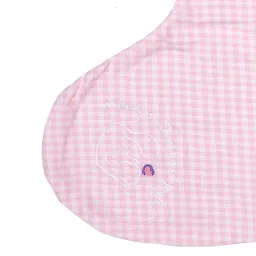 MiArcus Gingham Pink Cotton 60 TC Single Pillow Cover image 2