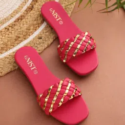 GNIST Women's Hot Pink Casual Sandals-picture-17