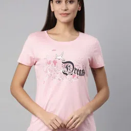 Kryptic Black & Pink Cotton Printed Lounge T-Shirt - Pack Of 2 image 2