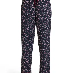Amante Navy Floral Print Pyjamas image 1