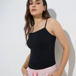 Wunderlove by Westside Black Solid Camisole image 1