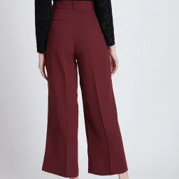 Magre Maroon Regular Fit Trousers image 2