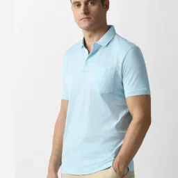 Van Heusen Blue Cotton Regular Fit T-Shirt image 3