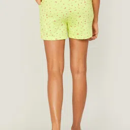 Ginger by Lifestyle Green Cotton Printed Shorts image 2