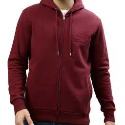 Gant Red Regular Fit Hooded Sweatshirt image 1