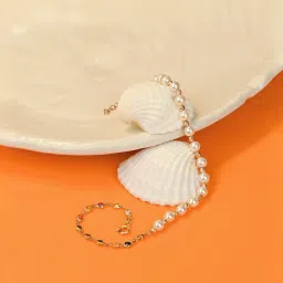 Touch925 Coloured Stones Multicolor 925 Silver Flexible fit Anklets image 1