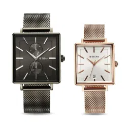 Titan 9400594205KM01P Bandhan Analog Couples Watch image 1