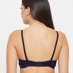 Clovia Navy Full Coverage Wireless T-Shirt Bra image 2