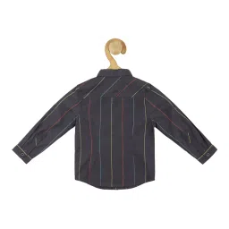 Allen Solly Junior Dark Grey Striped Full Sleeves Shirt image 2
