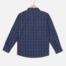 Allen Solly Junior Navy Printed Full Sleeves Shirt image 2