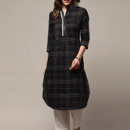 Biba Black Check Kurta & Palazzo Set image 1