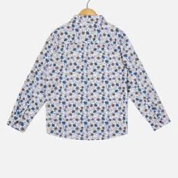 Allen Solly Junior White Floral Print Full Sleeves Shirt image 2