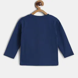 MINIKLUB Kids Navy & Rust Printed Full Sleeves T-Shirt with Pants image 2