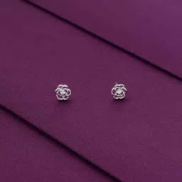Kai Jewel Sterling Silver Mimalistic Floral Stud Earrings-image-33