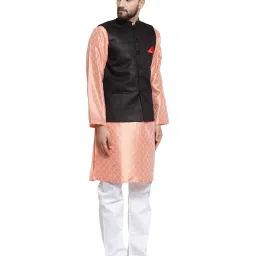 NEUDIS Black Mandarin Collar Nehru Jacket image 5