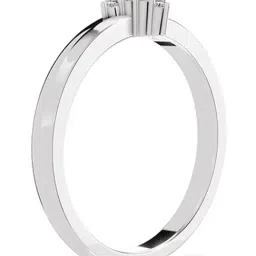 Sparkles 14K (585) White Gold Lab Grown Diamond 0.12 Ct Diamond Kite Cluster Promise Ring image 3