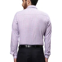 Park Avenue Violet Slim Fit Check Cotton Shirt image 2