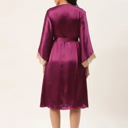 Ms.Lingies Purple Lace Work Robe image 2