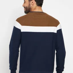 Duke Brown Regular Fit Color Block Sweatshirt image 2