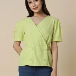 Allen Solly Green Regular Fit Top image 1