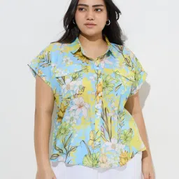 Gia by Westside Multicolour Floral Printed Cotton Shirt-picture-30