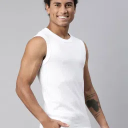 Levi's White Cotton Regular Fit Vest image 4