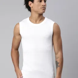 Levi's White Cotton Regular Fit Vest image 1