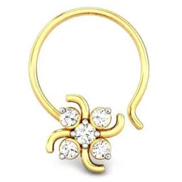 Candere by Kalyan Jewellers 18k Yellow Gold and Diamond Nosepin for Women image 1
