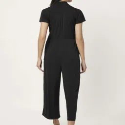 Annabelle by Pantaloons Black V Necked Jumpsuit image 2