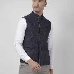 Numero Uno Navy Tailored Fit Reversible Waistcoat image 1