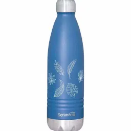 Servewell Indus Blue Stainless Steel Autumn Printed Vacuum Bottle (0.75 L) image 2