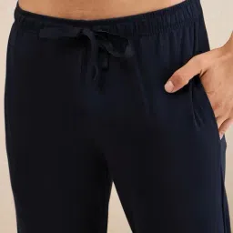 Sweet Dreams Navy Blue Regular Fit Solid Lounge Set image 4