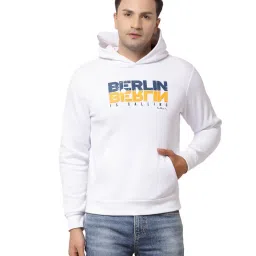 Red Tape White Printed Hooded Sweatshirt image 1