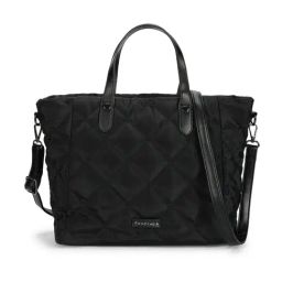 Fastrack Black Quilted Medium Tote Bag-picture-19