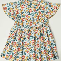 Bella Moda Kids Multicolor Printed Fit & Flare Dress image 1