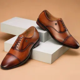 Arrow Men's Tan Oxford Shoes image 1