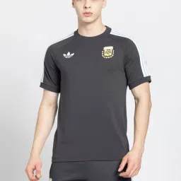 adidas Black Regular Fit Striped Argentina Beckenbauer T-Shirt image 1