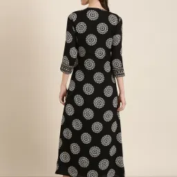 showoffff SHOWOFF Black Cotton Embroidered Midi Dress With Jacket image 2