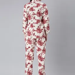 showoffff SHOWOFF Cream Cotton Blend Printed Co-ord Set image 2