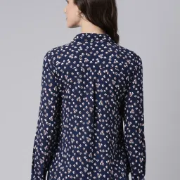 showoffff SHOWOFF Navy Floral Print Shirt image 2
