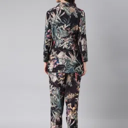 showoffff SHOWOFF Black Cotton Blend Printed Co-ord Set image 2