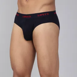 Levi's Black & Grey Cotton Regular Fit Briefs - Pack Of 2 image 4